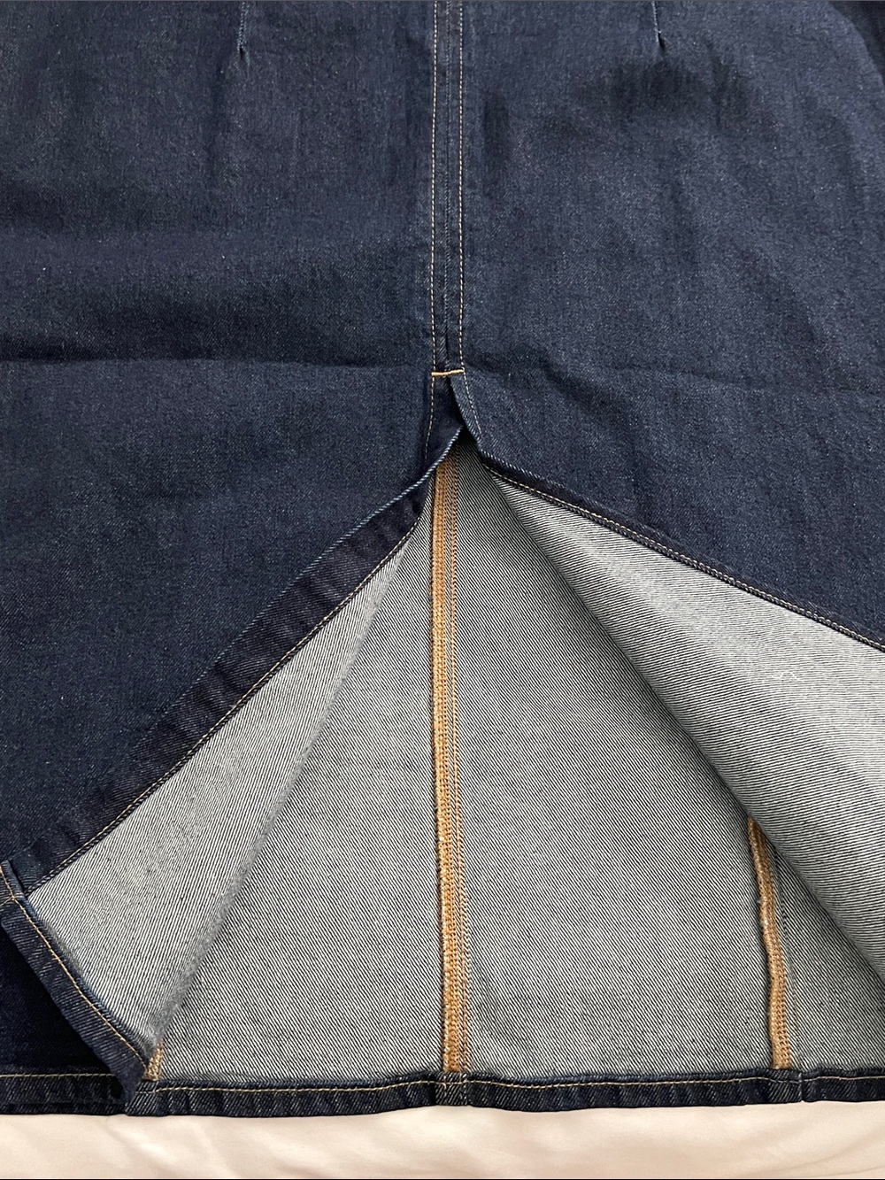 Calvin Klein Jeans Dark Denim Midi Dress L - Picture 12 of 14